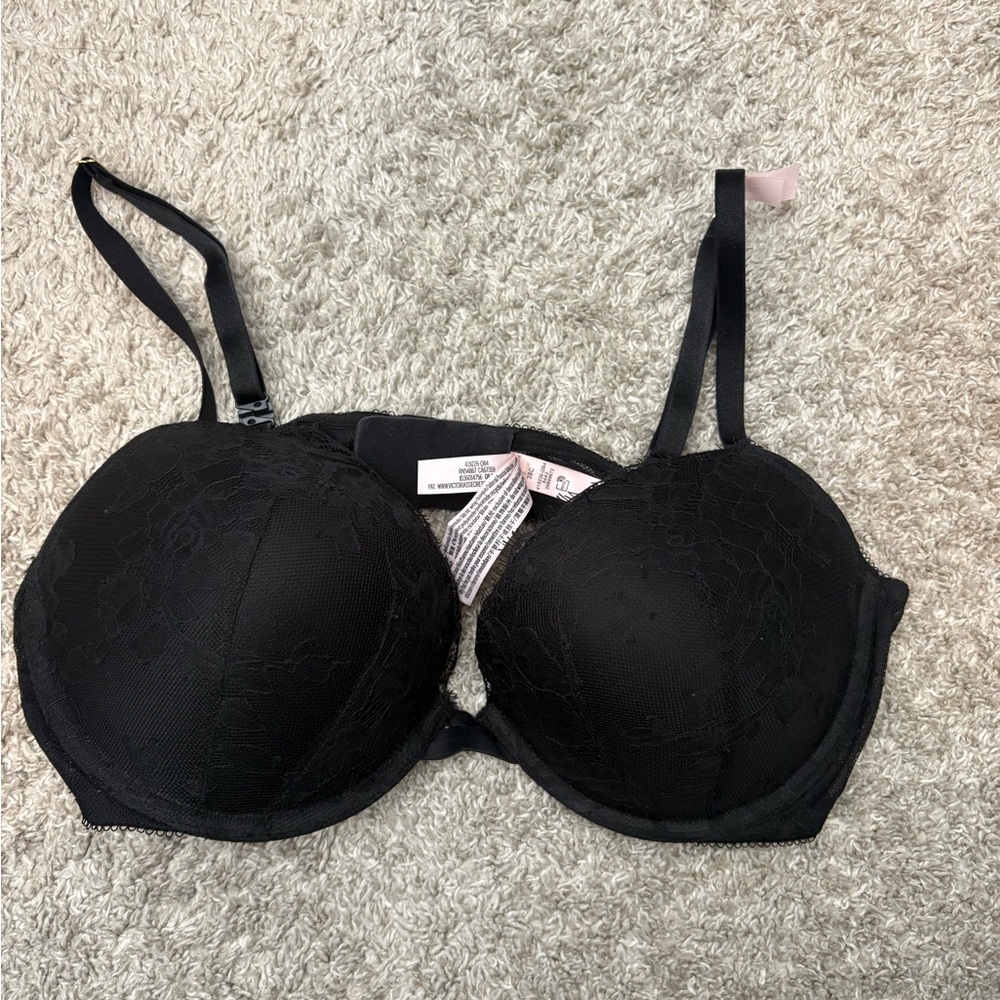 Victoria's Secret Black Lace Push Up Bra